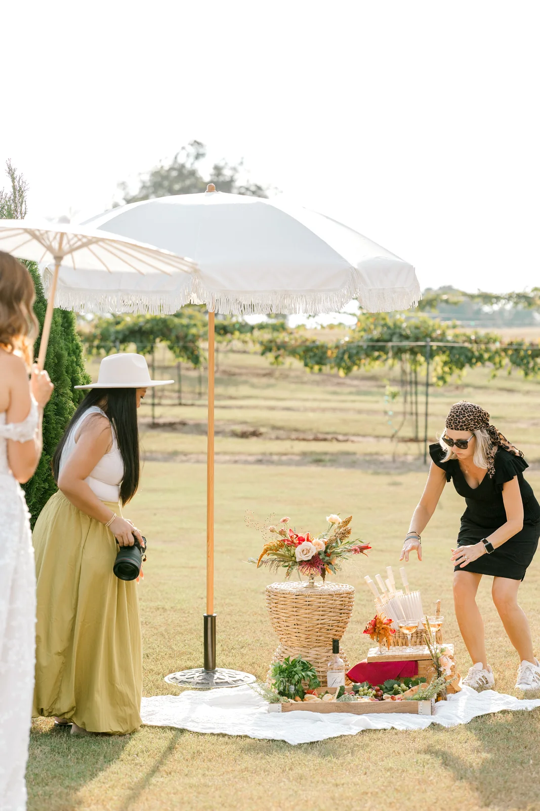 Wedding setup and styling in progress